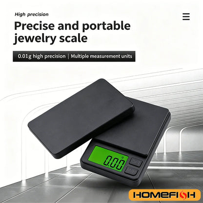 0.01G High Precision Digital Jewelry Scale Portable Mini Electronic Scale for Gold Silver Coin Herb Food Kitchen Weighing
