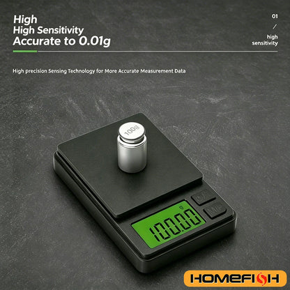 0.01G High Precision Digital Jewelry Scale Portable Mini Electronic Scale for Gold Silver Coin Herb Food Kitchen Weighing