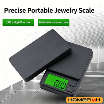 0.01G High Precision Digital Jewelry Scale Portable Mini Electronic Scale for Gold Silver Coin Herb Food Kitchen Weighing